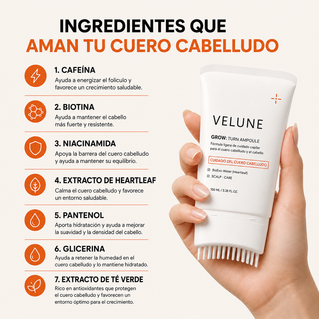 Sérum Coreano para el Crecimiento Capilar | VELUNE